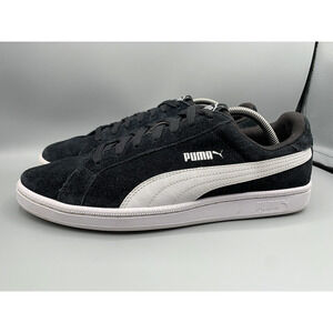 PUMA SMASH Black Suede Classic Athletic Shoes Sneakers 370205 01 Men's Size 9.5